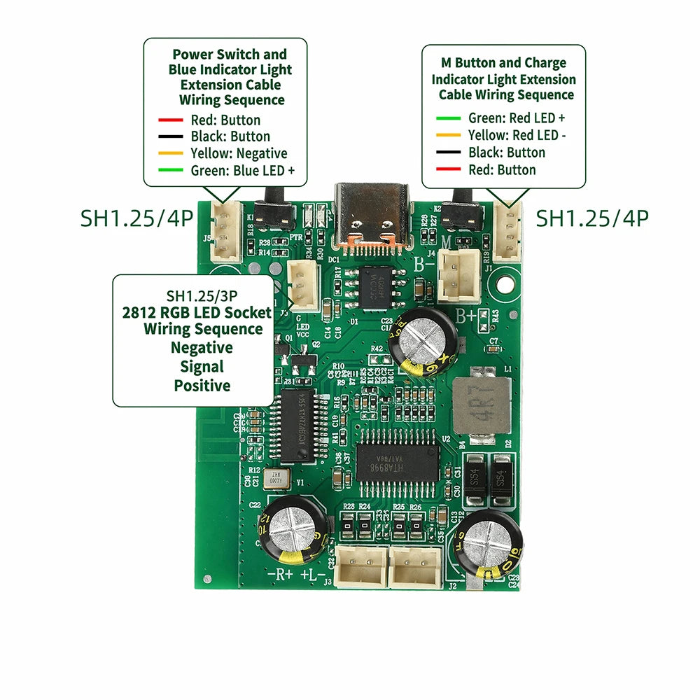 DC 3.7-5V TWS Stereo Bluetooth Power Amplifier Board Dual Channel High Sound Quality 2x10W Output Sound Module Supports Charging