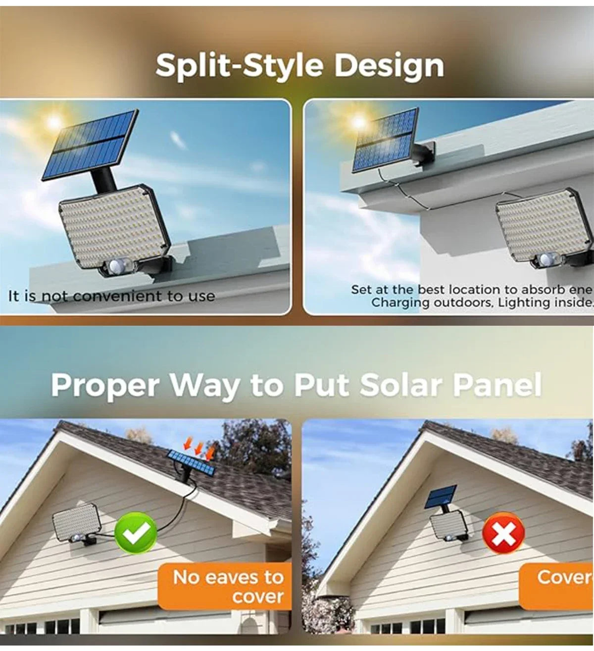 280/234/106 LED Solar Wall Lights Outdoor Motion Sensor Solar Flood Street Lamp with Adjustable Lighting Head For Street Gardens