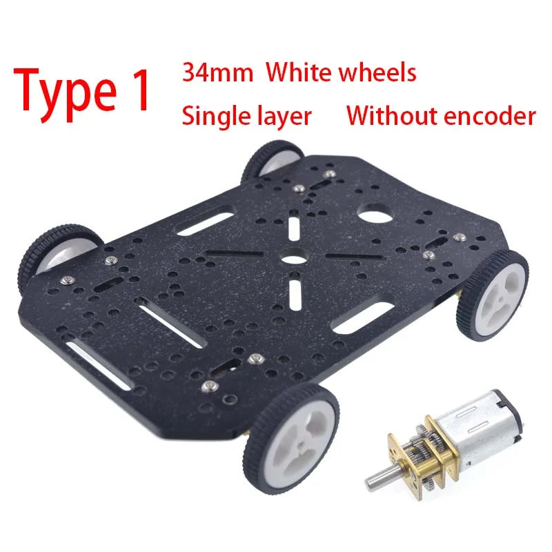 4WD Chassis Smart Robot Car 6V N20 DC Mini Micro Gear Motor Smart Car Kit 4WD Robot Chassis Kits With Encoder Mecanum Wheel Car