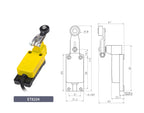 ENMG ET8108-CF IP67 Waterproof Travel Limit Switch Mechanical Position Switch Roller Lever for Industrial Equipment Farm Manure