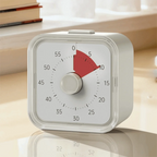 60 Minutes Visual Timer Ultra Silent Visualization Countdown Alarm Clock Self-discipline Round/Square Kitchen Timer
