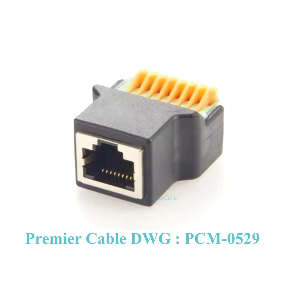 RJ45 Solderless Breakout Board RJ45 8P8C to Quick Spring Crimp Wiring Press Terminal Block Quick Push Extender for PIKA CT301