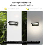 Solar Power Wall Lamp IPX5 Waterproof Garden Lights Motion Sensor  Energy Saving Light for Exterior Spot Porch Yard Lighting