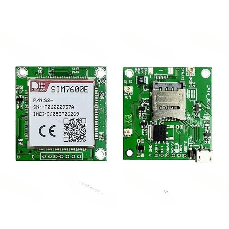 AvaCoreSIM7600E Breakout Board 4G LTE Cat1 Module Sim7600 EVB Board B1/3/5/7/8/20/38/40/41 Variant For EMEA/Korea/Thailand