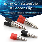 10PCS Alligator Clips Battery Clip Car Battery Test Lead Clips Electrical Insulated Crocodile Clips Plastic Handle Cable Tool