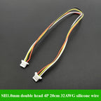 2-50Pcs/lot JST SH 1.0mm Pitch Female Socket Terminal Plug Wire Connector SH 1mm 2 3 4 5 6 Pin 20CM 32AWG Silicone Wires Cable