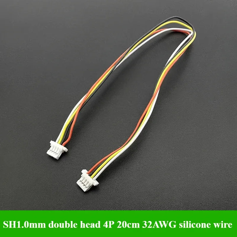 2-50Pcs/lot JST SH 1.0mm Pitch Female Socket Terminal Plug Wire Connector SH 1mm 2 3 4 5 6 Pin 20CM 32AWG Silicone Wires Cable