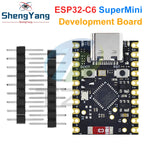 TZT SuperMini ESP32-C6 WiFi+Bluetooth ESP32 Development Board Microcontroller Programming Learning Controller Core Module