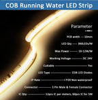 WS2811 Horse Running COB LED Strip 20M 15M 10M 24V Water Flow LED Tape Ribbon Light with Banlanx APP SP636E Touch Controller Set