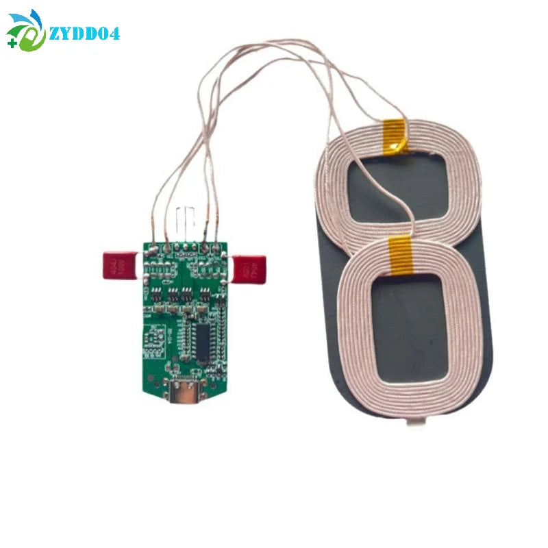 ●1Pcs Wireless Charging Type-C Interface 15W Dual Coil Wireless Charging Module Wireless Charger PCBA Home Car Equipment