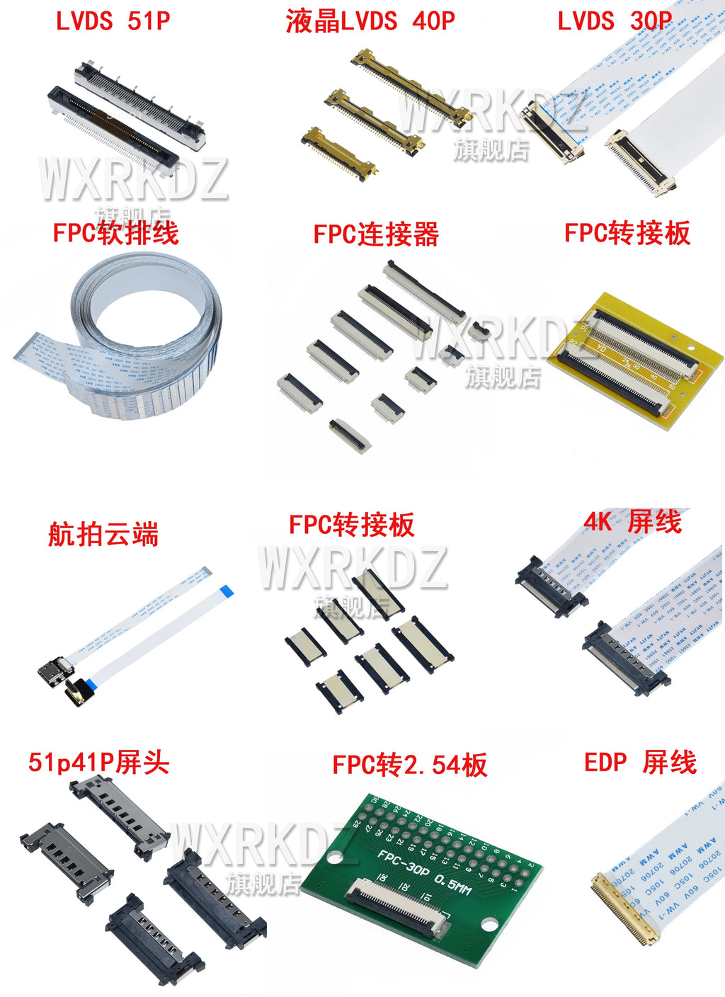 5pcs 1.0mm Pitch FPC Flat Flexible Cable FFC Connector 4P 5 6 7 8 9 10 12 14 16 20 22 24 26 28 30P 32 34 36 40P Top Contact SMT