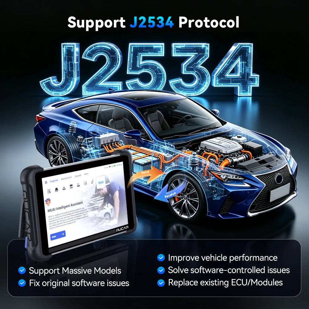 MUCAR 892BT PRO OBD2 Scanner Topology Mapping Diagnostic Tools Support J2534 CANFD DOIP Protocol 35 Resets Lifetime Free Update