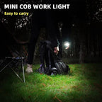 Keychain Light Mini Multifunctional Camping Flashlight USB Rechargeable LED Portable Bright COB Pocket Clip Lantern Outdoor Work