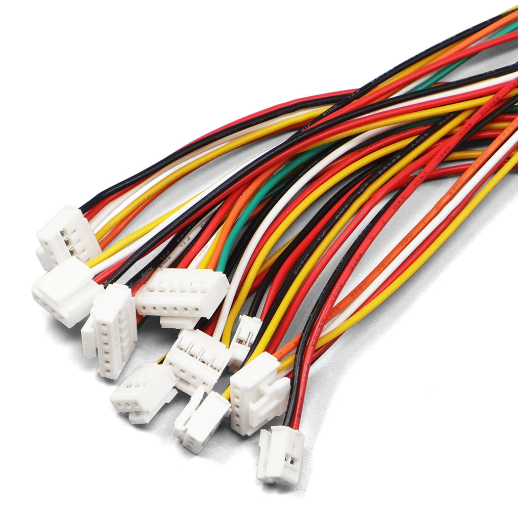 10PCS JST HY2.0mm Wire Cable Connector 2/3/4/5/6Pin 2.0MM Pitch Plug 10CM/20cm/30CM Wire Length 26AWG