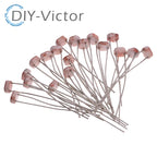 50pcs (5 Values * 10pcs) LDR Photo Light Sensitive Resistor Photoelectric Photoresistor Kit for Arduino 5506 5516 5528 5537 5539