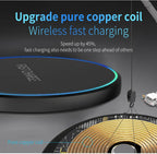 LED Light Mini Wireless Charger Pad For iPhone 17 16 15 14 13 12 Samsung S25 S24 S23 Xiaomi AirPos 4/3 Pro Fast Charger Station