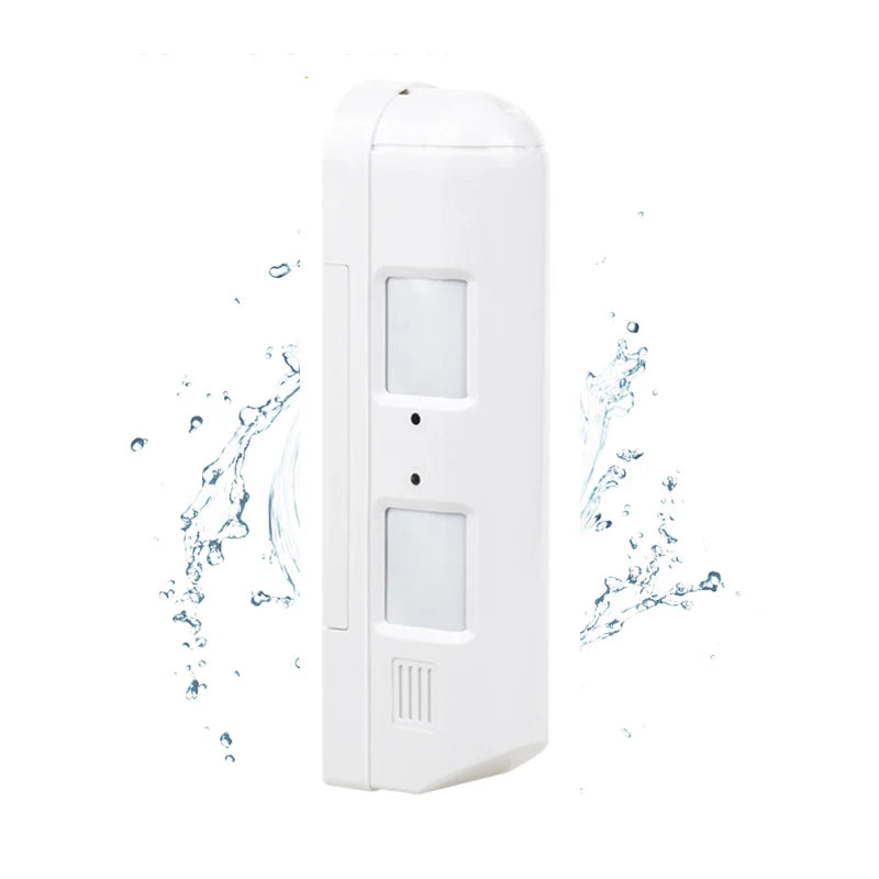 2pc Outside Inside Use Wired Curtain PIR Motion Sensor with Dip Switches Pet Immune 25KG Built-in Buzzer 70dB 24M Detection