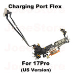 1pcs Charging Port Flex Cable for iPhone 17 17Pro 17ProMax Air US USB Charger Dock Connector With Microphone Ribbon Repair
