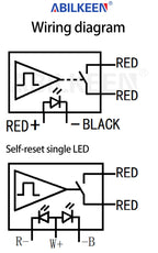ABILKEEN 30mm 1NO Momentary/Latching Function Piezo Electric Switch IP68 Waterproof Pressure-Sensitive Switch