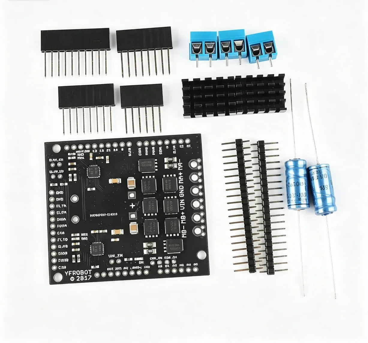MD04 High‑Power Dual H‑Bridge Motor Driver Module DRV8701 23A 200W DC Motor Controller Replace L298N for Robot Car
