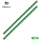 10PCS 1X40 Pin Red Blue Double Row MALE 2.54MM PITCH Pin Header connector Strip 1*40P 40Pin FOR PCB BOARD ARDUINO
