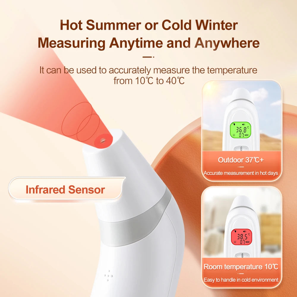 Cofoe Digital Infrared Fever Thermometer Medical Household  Infant Adult Forehead Non-contact Body Temperature Ear Thermometer