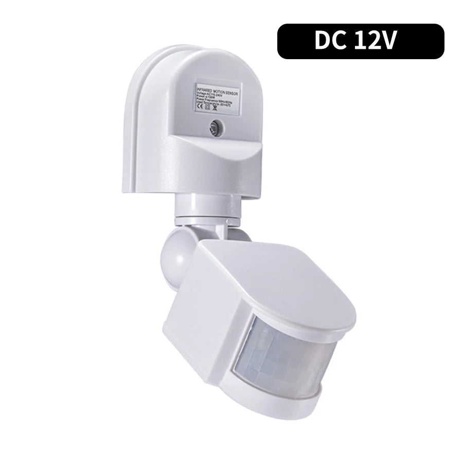 Motion Sensor 220V 110V 12V Automatic Infrared PIR Movement Detector 180° Rotating Outdoor Light Switch Human Presence Sensor