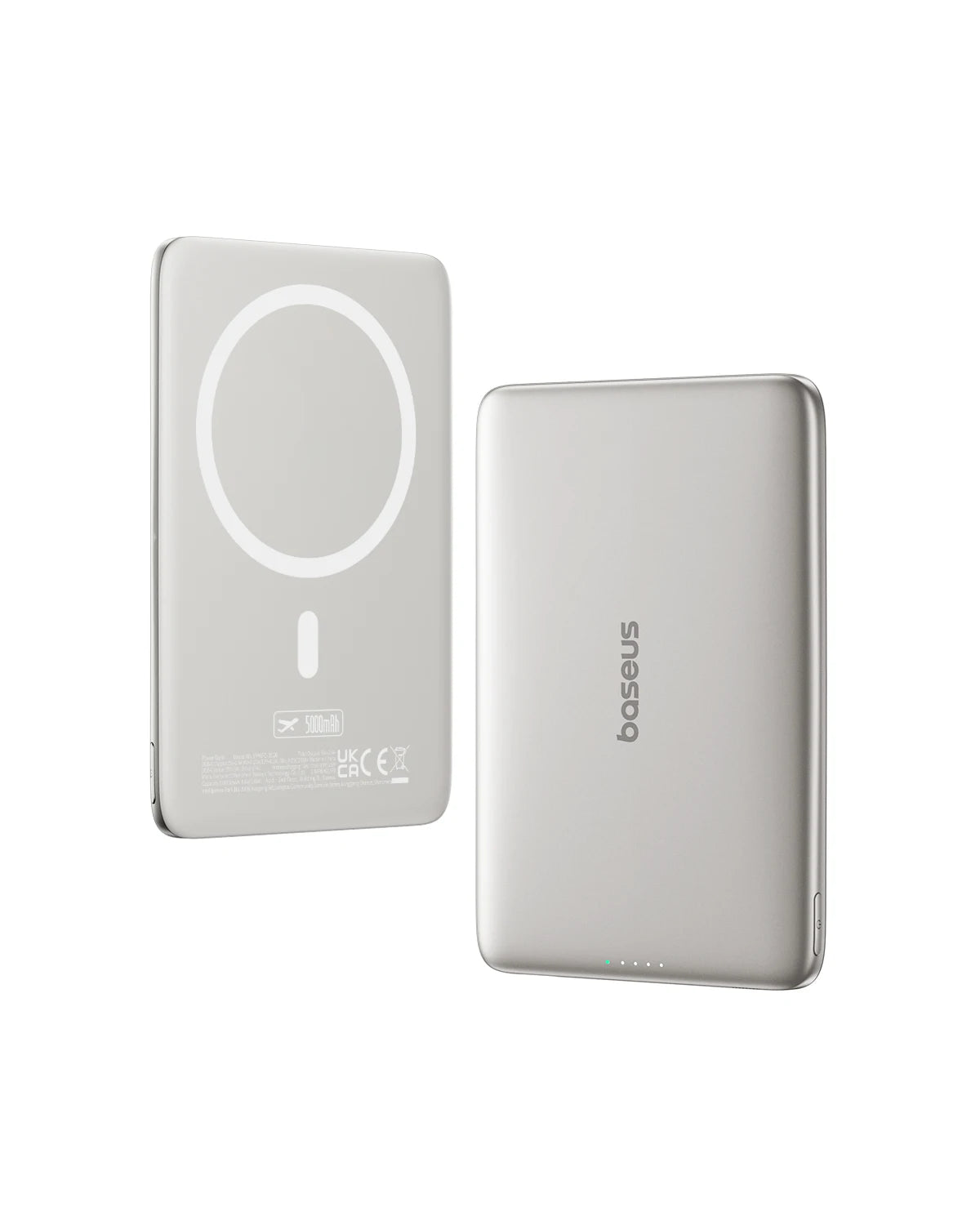 Baseus 5000mAh Magnetic Power Bank 15W Wireless 20W Wired Charging Thin Card-Sized Slim Portable Powerbank for iPhone 17 Samsung