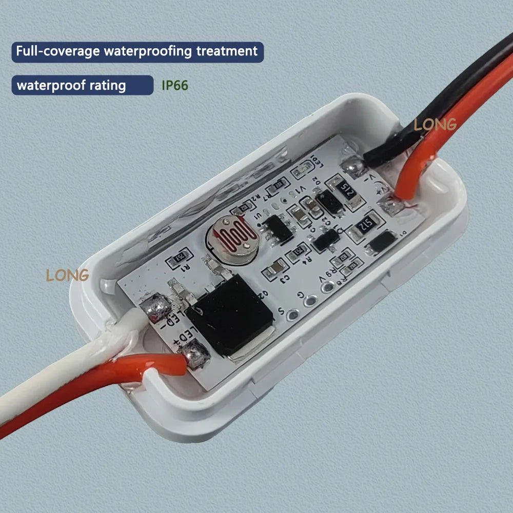 Waterproof Photocell Sensor Switch IP66 12-75V DC 3A Auto On/Off Remote Control Light Sensor