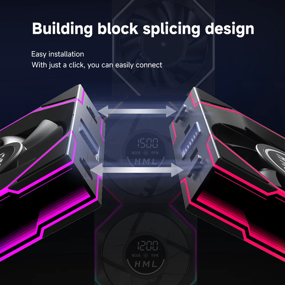 Jungle Leopard Interstellar V4 Digital Display Speed Control Infinite Mirror With Screen Ventilador UNI Fan