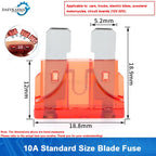 10-100pcs Medium Standard Blade Fuse Insert Kit 2A-40A Automotive Medium Fuses for Car/RV/Truck/SUV/Motorcycle/Boat