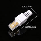 1/2Pcs Tool Free RJ45 Connector for UTP CAT6A/CAT6/CAT5E No Crimper Internet RJ 45 for 23awg-26awg Toolless LAN Cord Ends