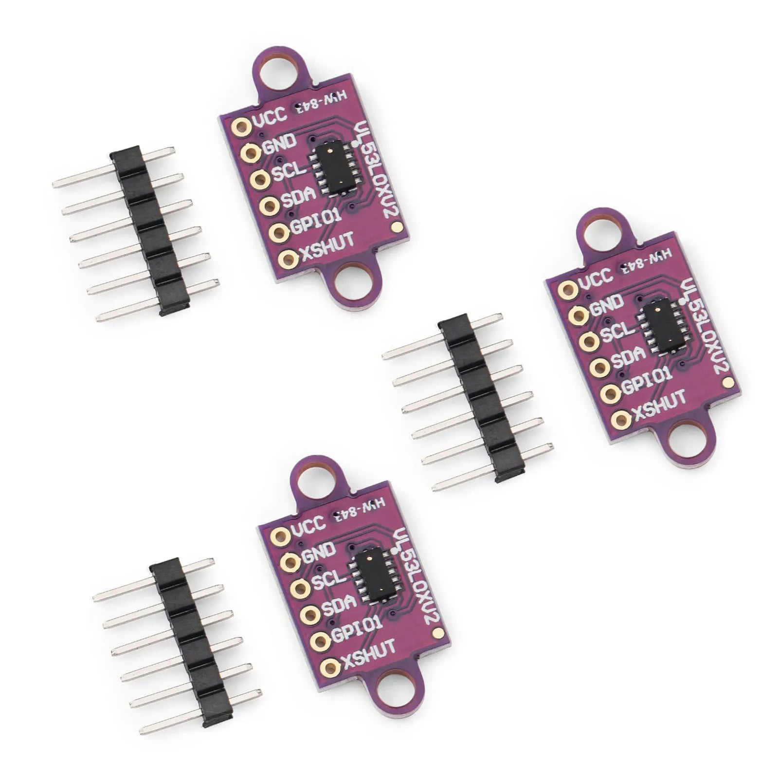 1/2pcs VL53L0X Ranging Sensor Module VL53L0X Time-of-Flight (ToF) Ranging Sensor Breakout 2.8-5V I2C IIC Interface Communication