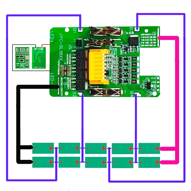BL1830 Charging Protection Circuit Board Li-ion Battery BMS PCBA for Makita 18V Lithium Battery Chip BL1860 Control Motherboard