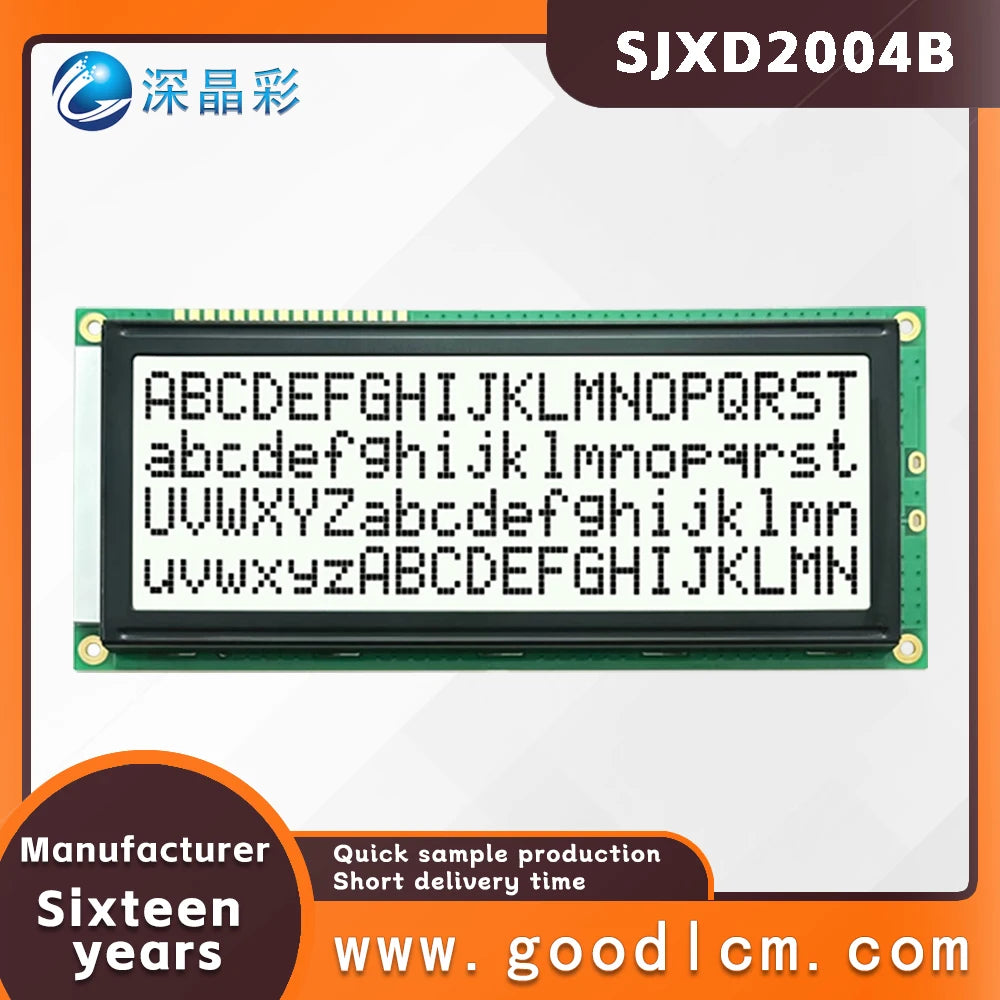 LCD 2004B Display Module 20x4 Large Character LCD Screen Display 20X04 5.0V or 3.3V Power Supply ST7066 Drive Multiple Display