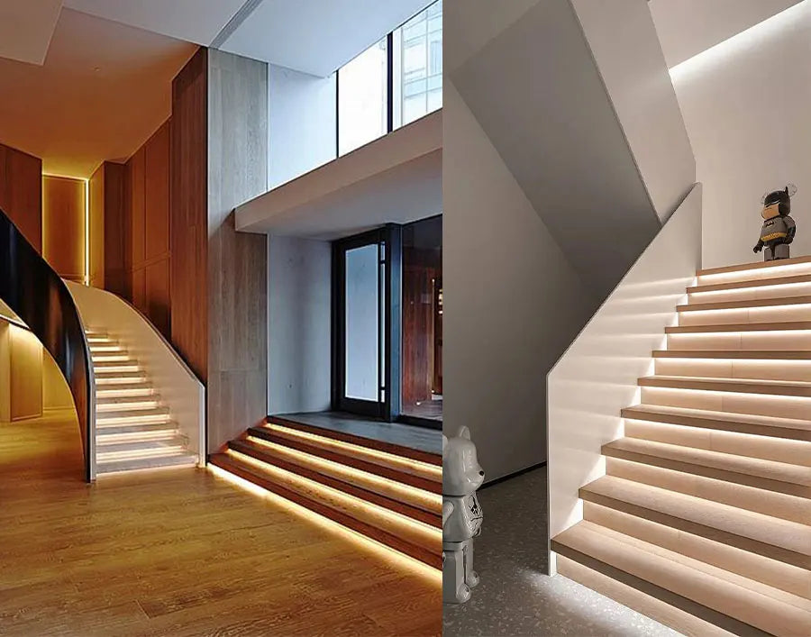COB LED Strip PIR Motion Sensor Stair Lights Kit Step by Step Control Indoor Smart Staircase Lighting Controller with Main Line