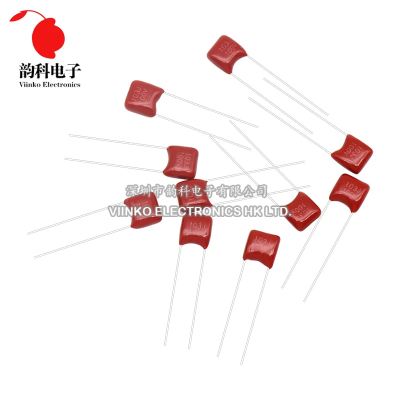 CBB Capacitor Assortment Kit 100V 10nF - 470nF 100PCS=10values*10pcs Metallized Polyester Film Capacitors KIT DIY