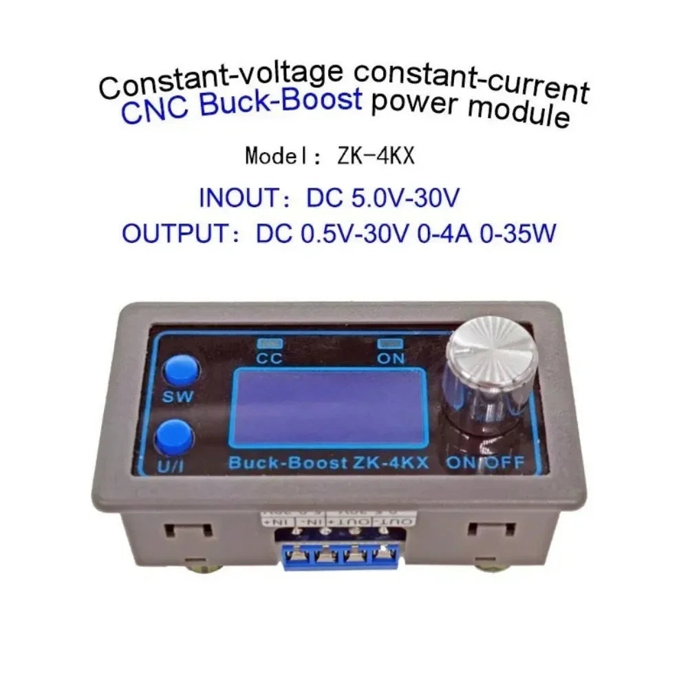 ZK-4KX DC DC Buck Boost Converter CC CV 0.5-30V 4A 5V 6V 12V 24V Power Module Adjustable Regulated laboratory power supply