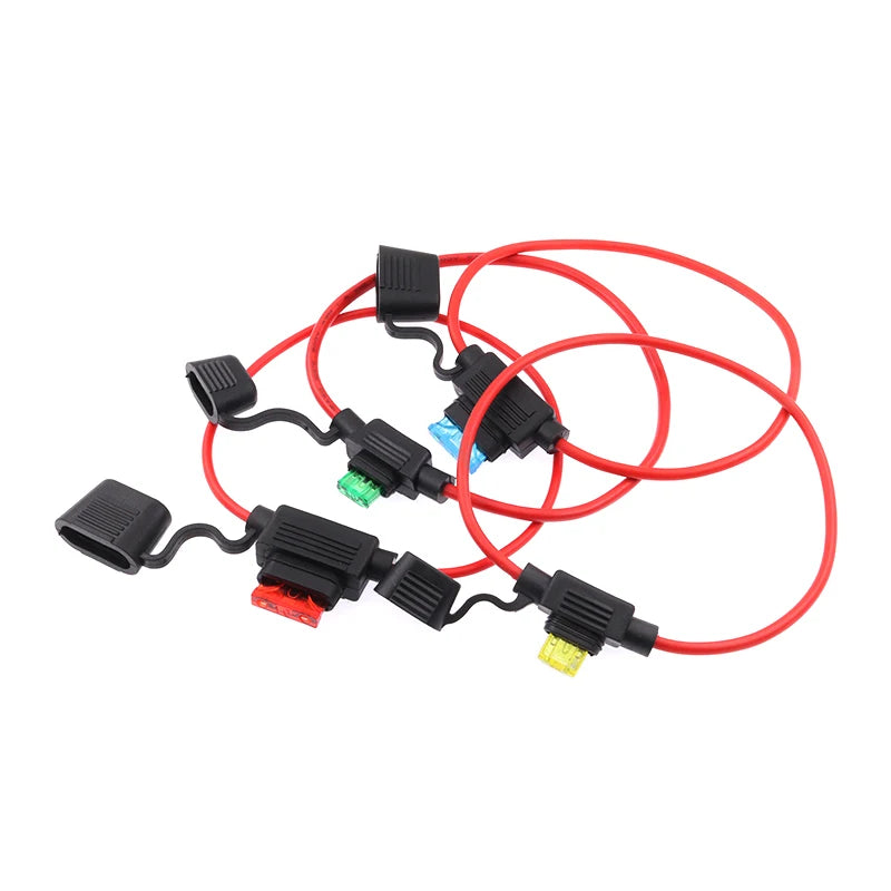 Small Medium Auto Fuse Holder Waterproof 32V Mini 18/1614/12/10AWG And Car Blade Fuse 3A 5A 7.5A 10A 15A 20A Standard/Mini/Micro