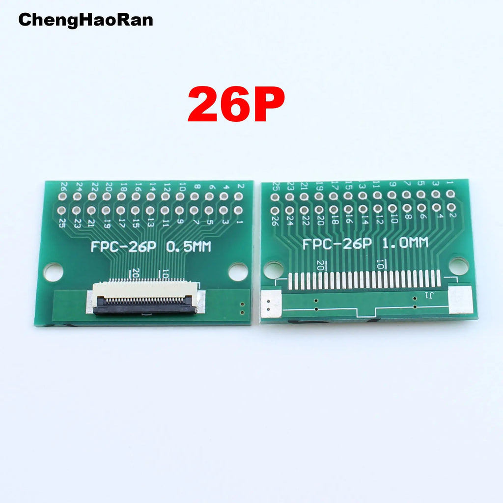 1pcs 4P 6P 8P 10P 12P 14P 15P 16P 18P 20P Test Board Adapter Double Rows Plate Connector 2.54mm 0.5mm Flip FPC Soft Flex Cable