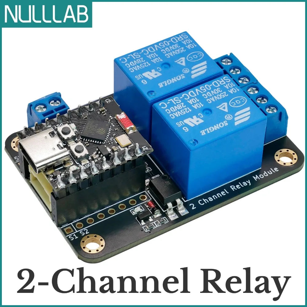 2 Channel DC 5V Relay Module Low Level Trigger with Optocoupler Isolation Smart Home Control Board Compatible with Arduino ESP32