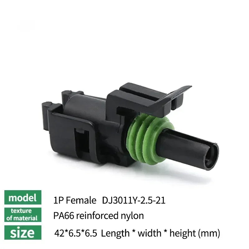 5/20Sets 2.5mm 1/2/3/4/6Pin Waterproof Electrical Connector Male Female Plug Delphi Injector Socket 12010975 For GM Motorcycle