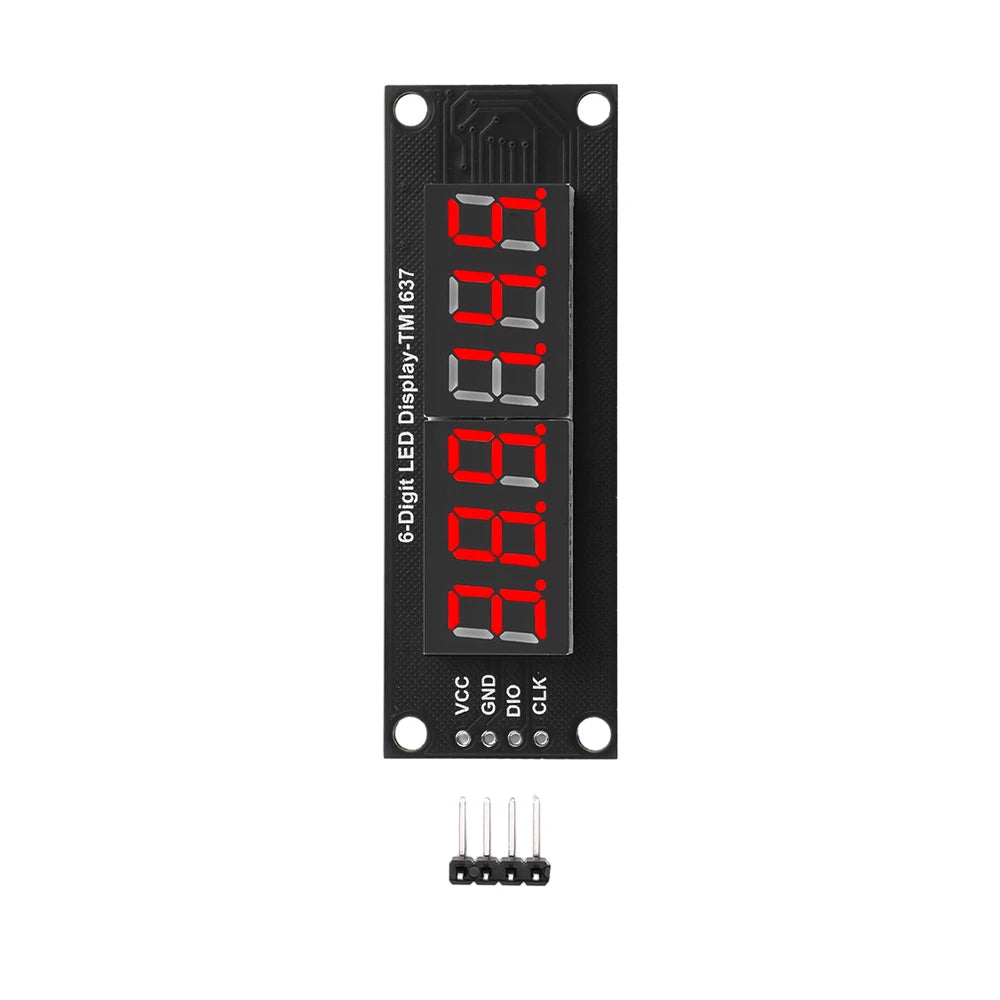 0.36" TM1637 4-Digit 6 Bits 7 Segments Digital Tube Clock Module Double Dots LED Display Screen Board for Arduino