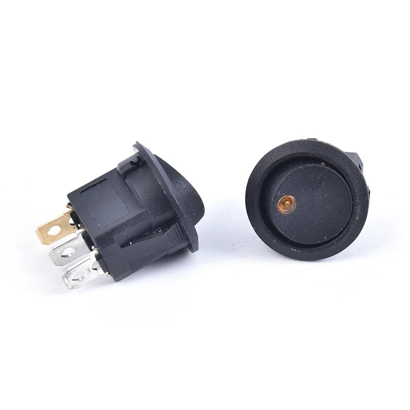 4Pcs 12V 20A Round Rocker Switch ON/Off LED Light Car Marine Boat Dot Toggle