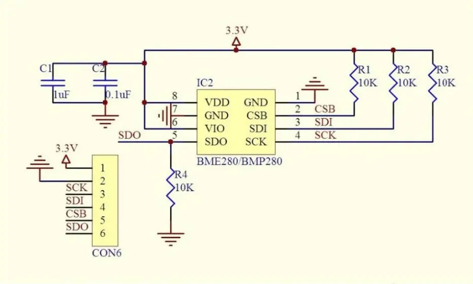 BME280 5V 3.3V Digital Sensor Temperature Humidity Barometric Pressure Module I2C SPI
