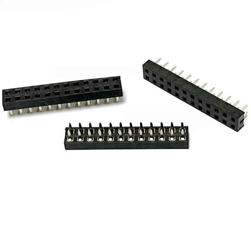 20pcs 2.0mm Pitch Straight Short Plastic Height2.0/4.3/6.35mm Dual Row Dip 2X3/5/7/9/10-40P PCB Socket Gold Female Pin Header