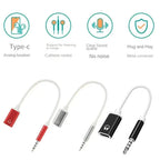 1PC Portable Durable Aux Cable Converter 3.5mm to Type-C Analog Audio Headphone Adapter Cable