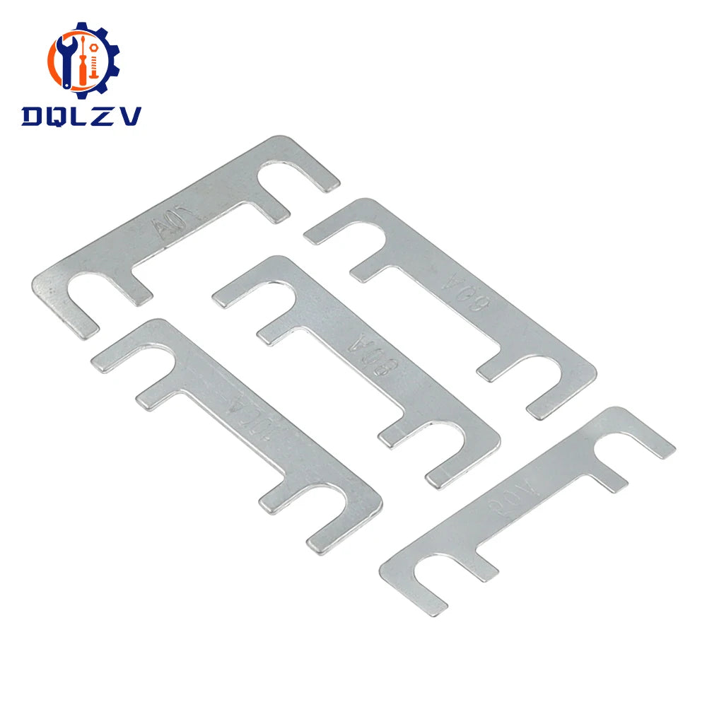 30A-150A 32V Auto Fuse Flat Zinc Chip Small Fuse Sheet Fork Type Bolt Battery Fuse Car Modification Stand Fuse Box