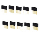 10PCS 2.54mm Pitch Straight Pin Header Male Connector 1x6/1x8/1x10/1x15/1x20/1x40 2x6/2x8/2x10/2x20 Single/Double Row PC