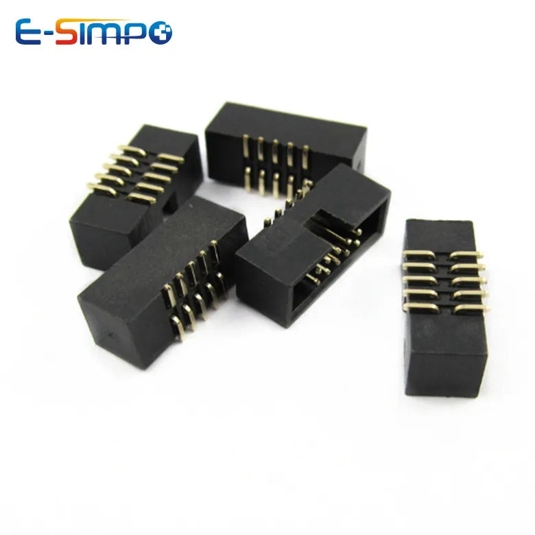 10pcs DC3 1.27/2.0/2.54mm DIP Straight RA Right Angle SMT Double Row 6/8/10/20/30/40/50P ISP Male Pin IDC JTAG Socket Box Header